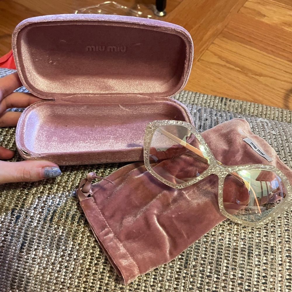 Glitter Cat Eye Miu Miu Sunglasses - image 2